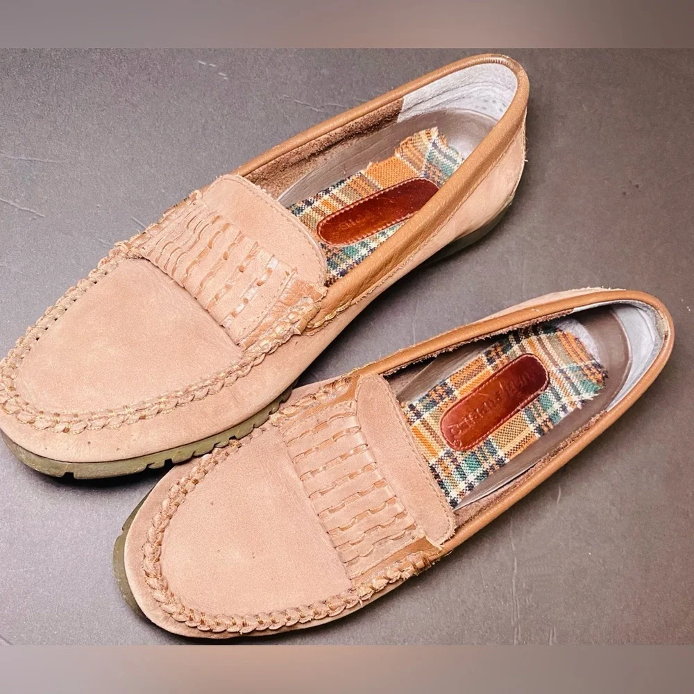 Hush Puppies Brown‎ Loafer Suede Flats for Women, 9.5